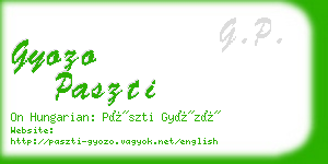 gyozo paszti business card